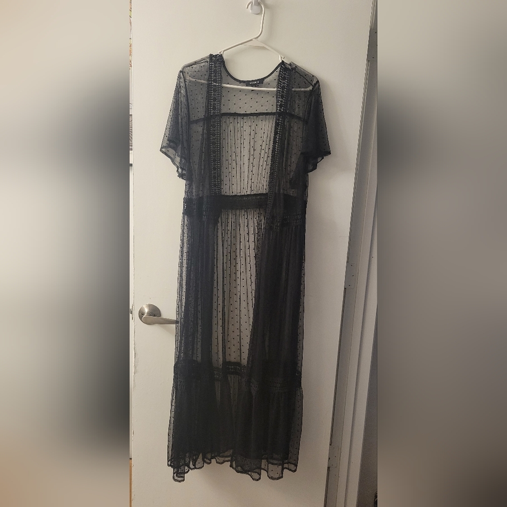 Torrid Black Lace Kimono Overdress - Picture 4 of 5